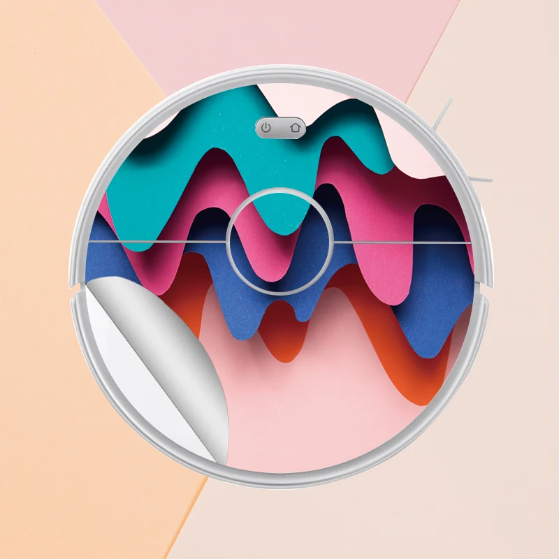 Цветные Разноцветные наклейки для психоделического робота-пылесоса украшение