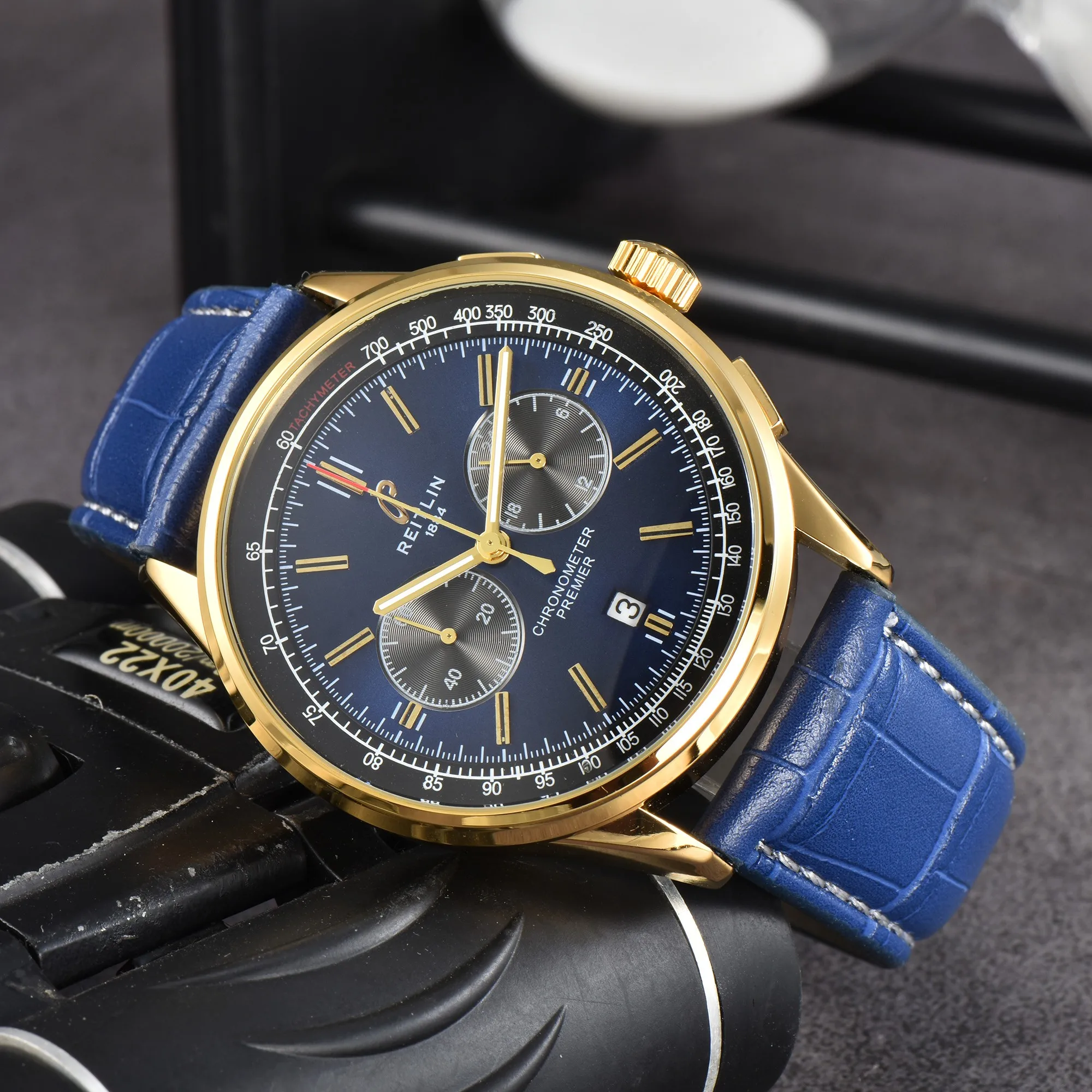 

Часы наручные Breitling Мужские кварцевые, роскошные спортивные автоматические деловые с хронографом, с датой, в стиле ААА