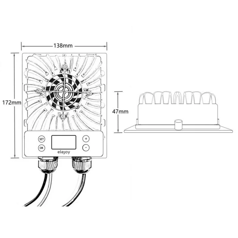 CE ELEJOY EMD600W производитель 600W 12/24V Регулируемый MPPT Контроллер заряда солнечной