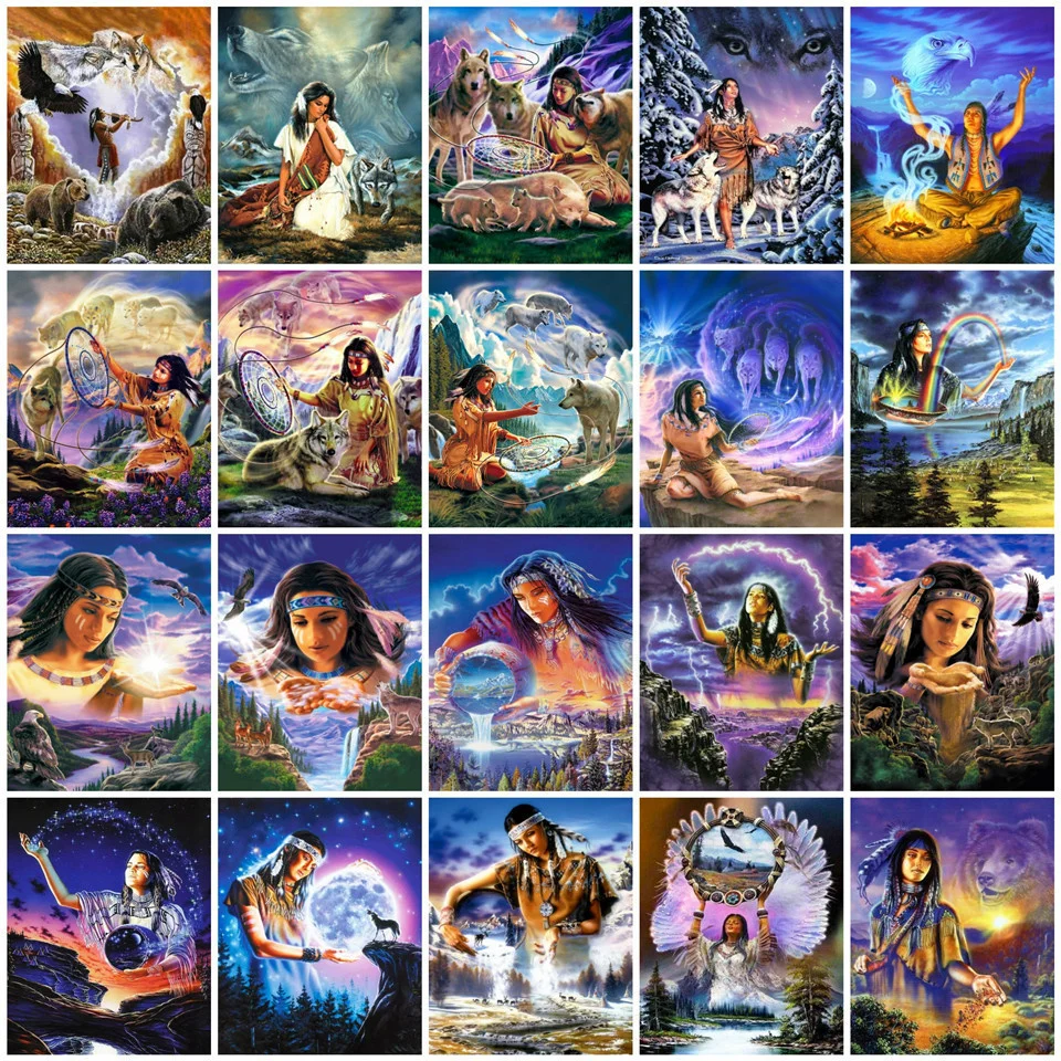 AZQSD Алмазная картина вышивка крестиком полная паста портрет индийской женщины и