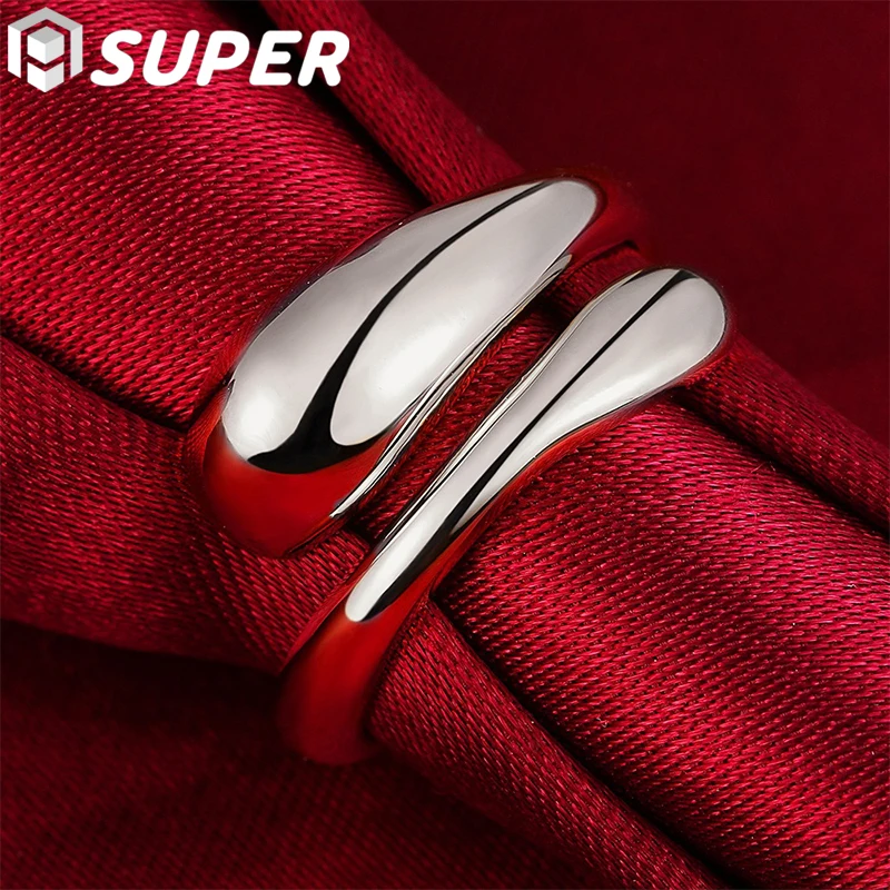 

925 Sterling Silver Water Droplets/Raindrops Ring For Women Wedding Engagement Party Fashion Charm Jewelry