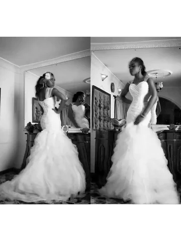 Свадебные платья русалки по индивидуальному заказу, каскадные оборки, драпированные африканские каплицы, садовые свадебные платья в стиле кантри, Vestido De Novia