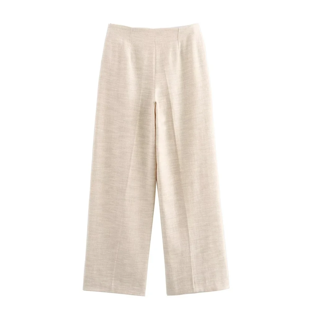 Женский Комплект Брюк Taop &amp Za Повседневный Элегантный Топ Без Рукавов С Боковыми