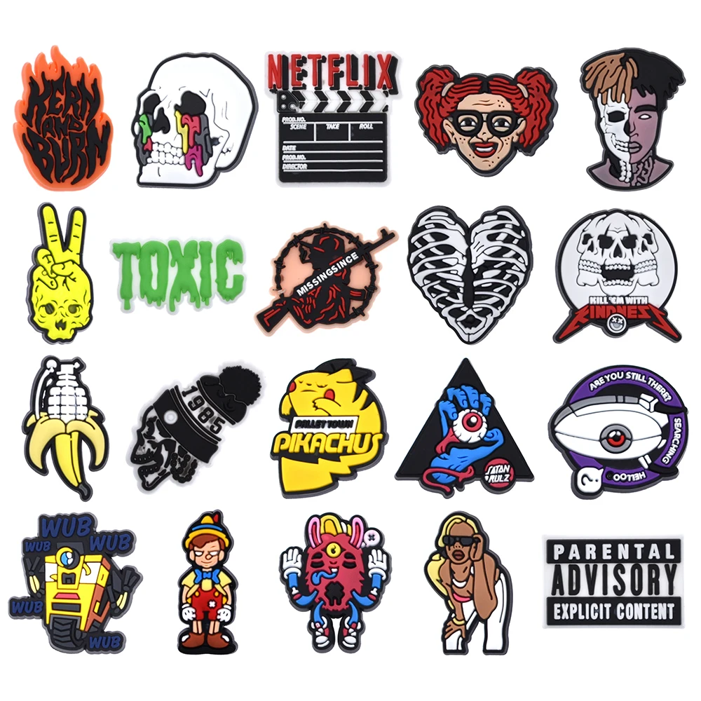 

1pcs Skull of Terror Croc Charms Accessories Sneakers Shoe Decorations for Croc Woman Men Christmas Present Croc Jeans Wholesale