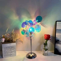 bedroom romantic aurora atmosphere led night light acrylic diy splicing colorful led table lamp for home decoration bedside lamp
