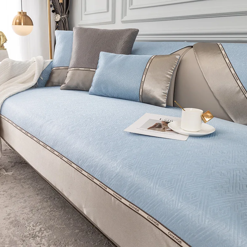 

Светильник Кая Роскошная воздушная шелковая подушка для дивана, летний крутой коврик, подушка, простой современный нескользящий кожаный че...