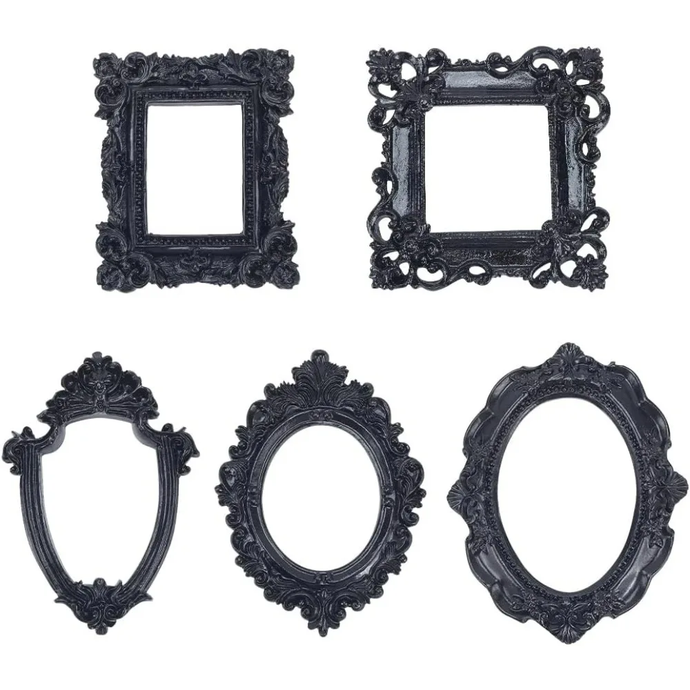 

Набор из 5 черных антикварных готических фоторамок