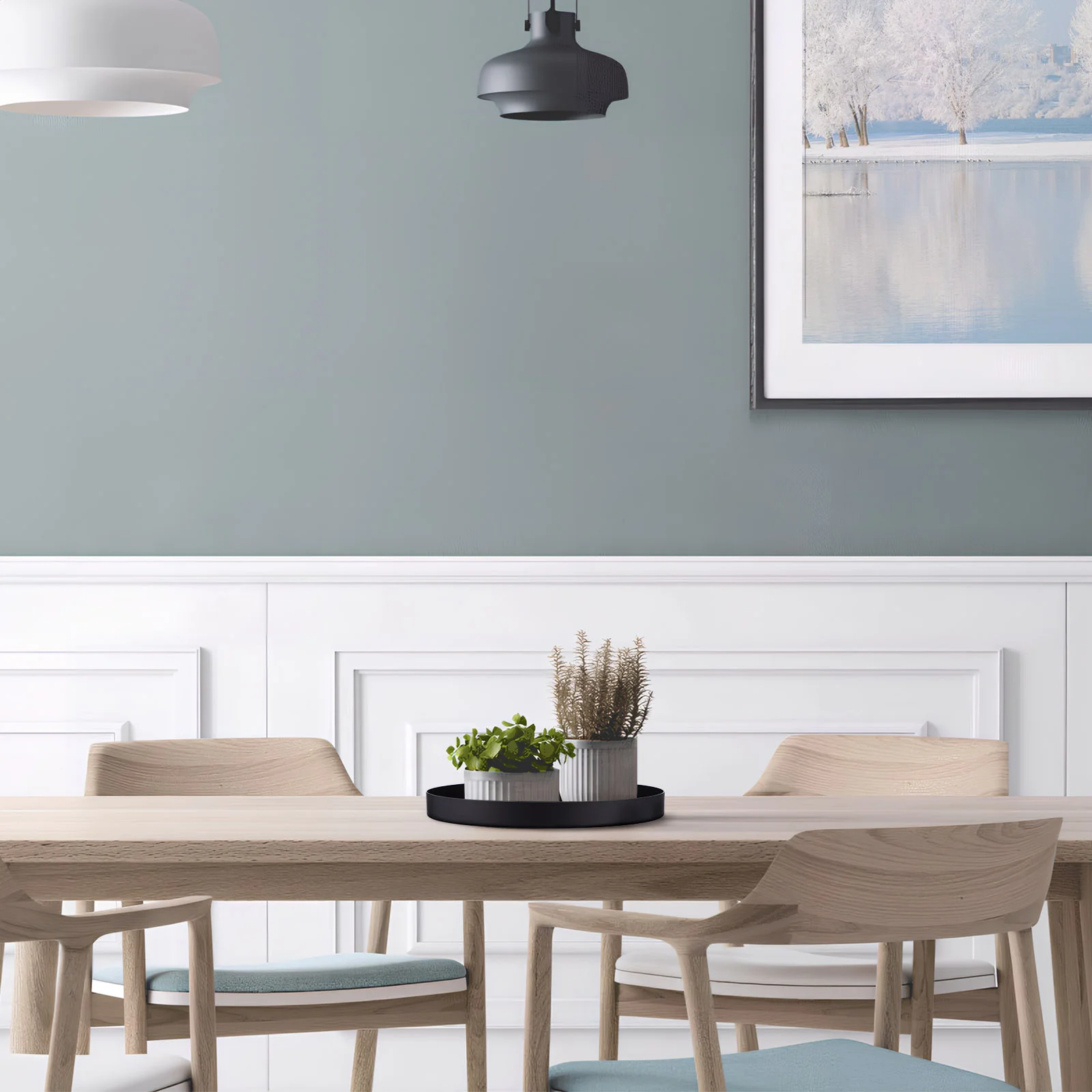 Металлический поднос круглый черный большой журнальный столик подносы из