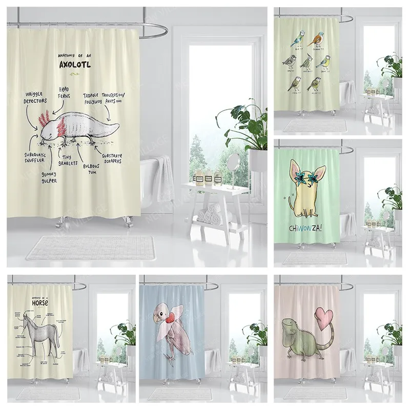 

Водонепроницаемые тканевые занавески для душа, занавески для ванной, аксессуары, занавеска для ванной, для душа, 180x200 см, 240*200, аниме, украшен...