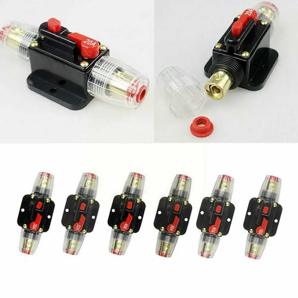 

Car Audio 100 Amp Resettable Fuse Circuit Breaker Agu Fuse Holder Truck System 100a Audio 12-24v Fuse Amplifier B1x7
