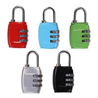 5pcs weatherproof padlocks 3 digit code password lock portable luggage security lock for storage unit gym locker toolbox