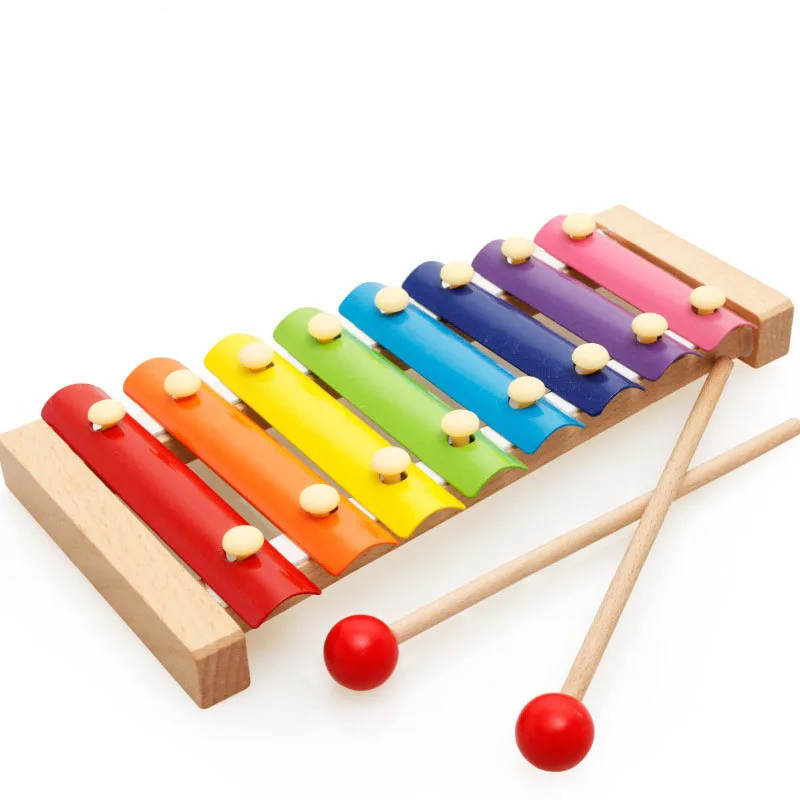 

Wooden Children's EducationalHand Knocking Xylophone Music InstrumentToys Game For Tone Hand KnockingInstrument Toy Kids Piano