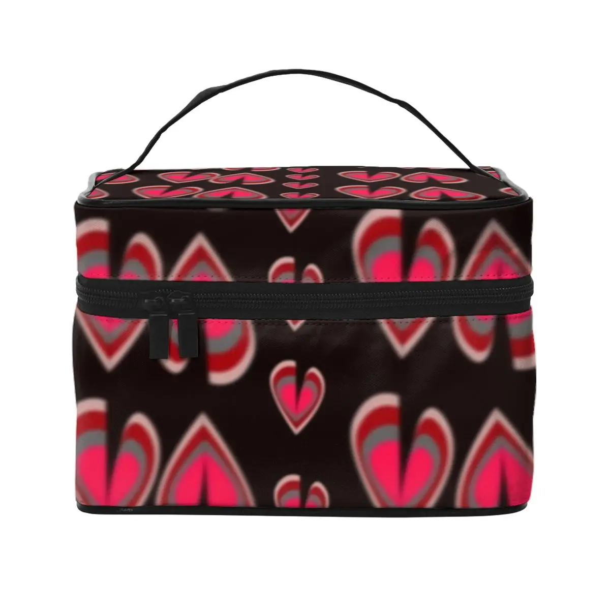 

Kingdom Hearts Print Cosmetic Bags Heart Complex Travel Pack Storage Organizers with Handle Women Makeup Bag