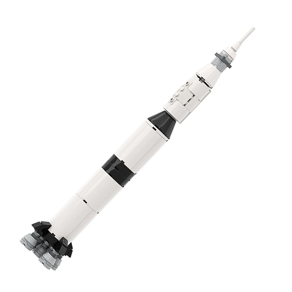 

MOC America Saturn V Building Blocks Space Rocket 1:330 scale Handmade Sci-Fi DIY Classic Idea Bricks Model Adult Birthday Gift