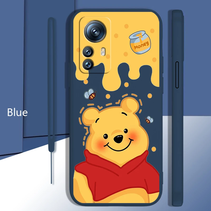 

Anime Bear Winnie the Pooh Case For Xiaomi Mi 12 11 11i 10 10S 9 6 Ultra Lite Pro SE 5G Silicone Liquid Rope Phone Cover Capa