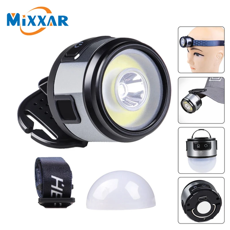

ZK40 Mini Multifunction XPG+COB Headlamp Rechargeable USB C Cap Clip With Strong Magnet Headlight For Outdoor Fishing Camping