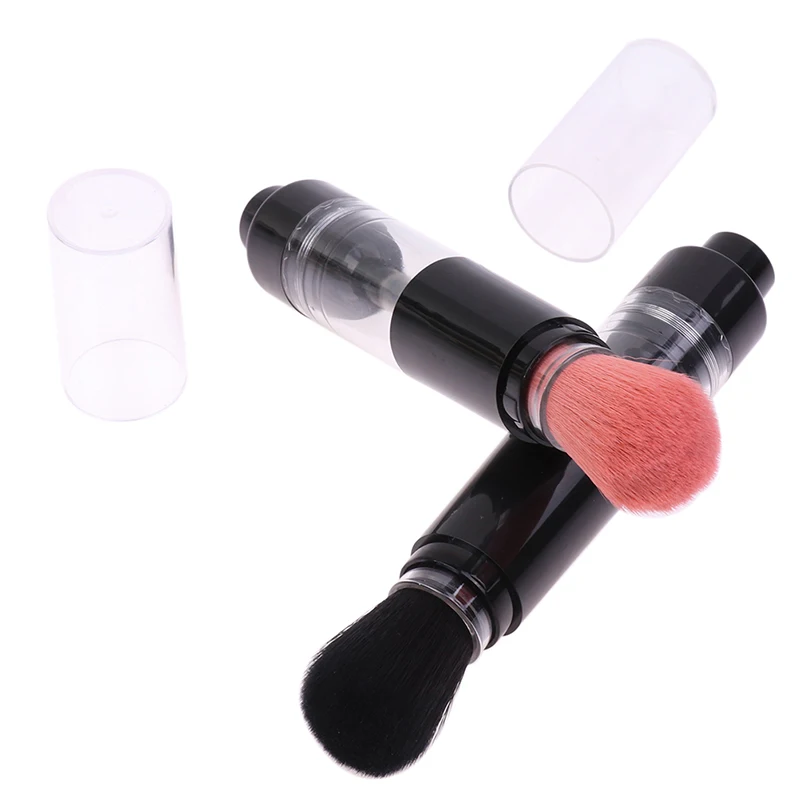 

Refillable Powder Brush Dispensing Container Cosmetic Loose Powder Makeup Brush High Quality Pink Black Private Label