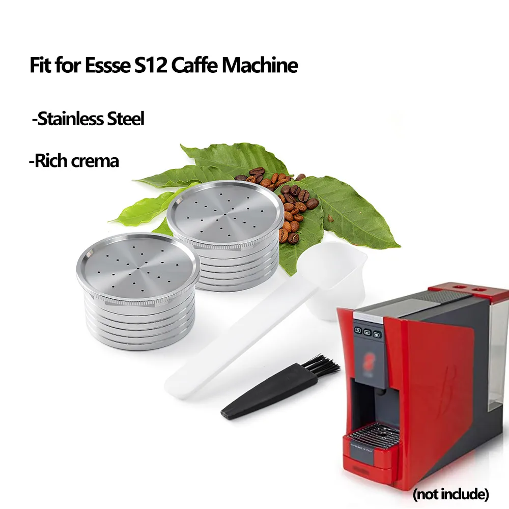 

Reusable Coffee Capsule For Essse Caffe S12 Macchina per caffè Espresso Sistema Refillable Coffee Filters Stainles Steel Pods