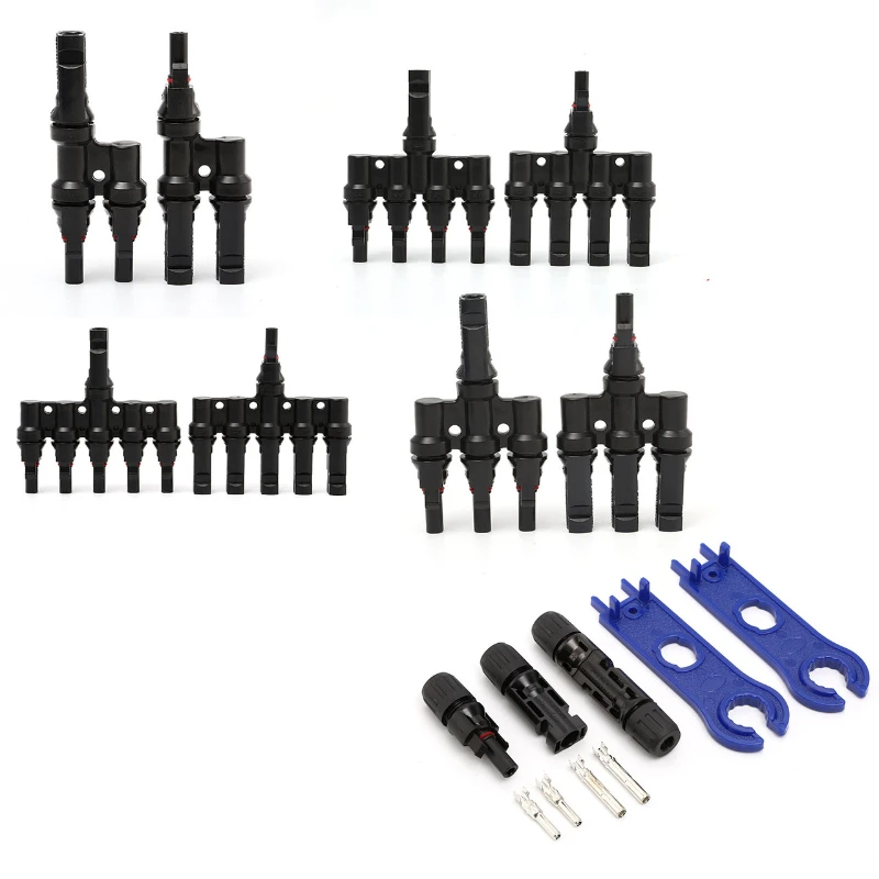 2 пары PV T-образных параллельных соединений 30A 1000V Электрический