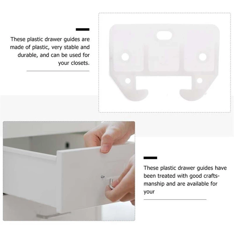 50 шт. пластиковые направляющие для ящиков запасные части мебели комодов и систем