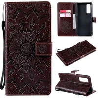 for huawei p smart 2021 embossed flip case 3d print leather 360 protective phone shell for huawei p smart2021 case shockproof