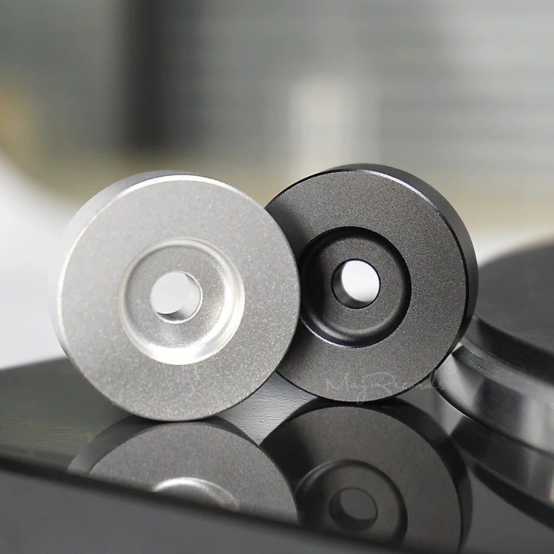 1pcs 45 RPM Turntable Adapter Aluminum Silver Black 7 inch EP Record Turntable Phonograph Vinyl Technics Center Adapter
