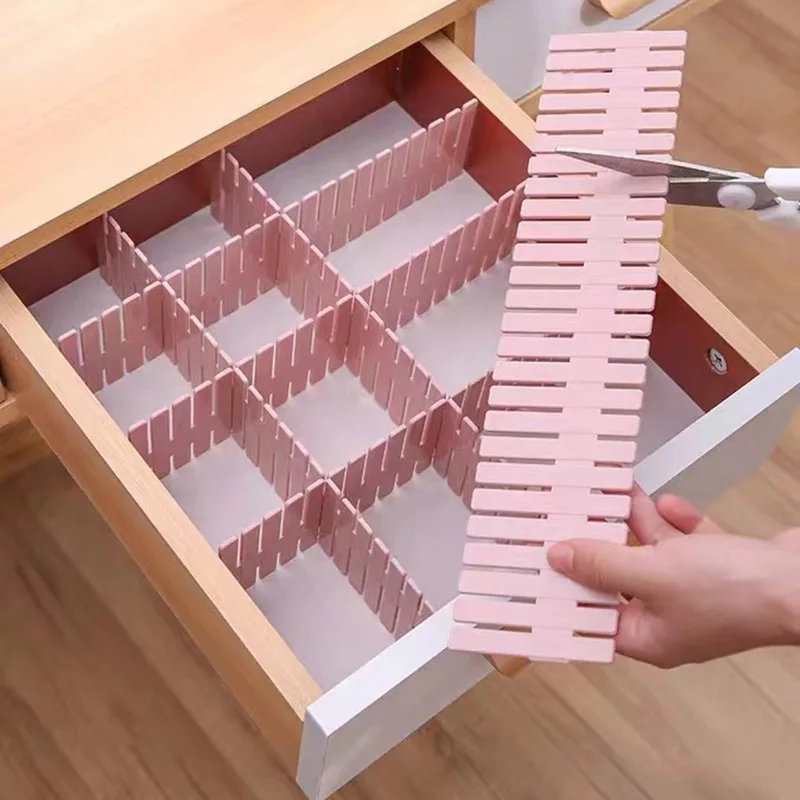 

Drawer Divider Office Dormitory Divider Lattice Plastic Socks Underwear Storage Boxes Cabinet Finishing Dividing Artifact Modern