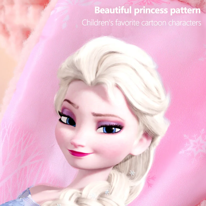 Детская зимняя шапка Disney утепленная теплая плюшевая для девочек с защитой ушей