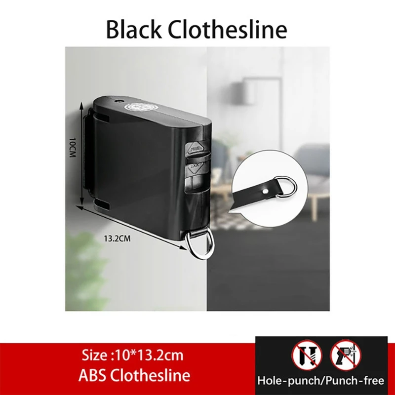 

Indoor Outdoor Invisible Clothesline With Hanger Hole Retractable Clothesline Punch-Free Balcony Clothes Line