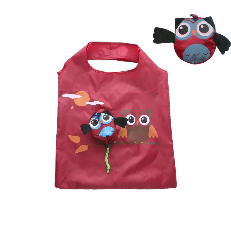 

Foldable Shopping Bag Travel Luggage High-Capacity Outdoors 3D Cartoon Bags Organizer Fruit Storage Environment Protection