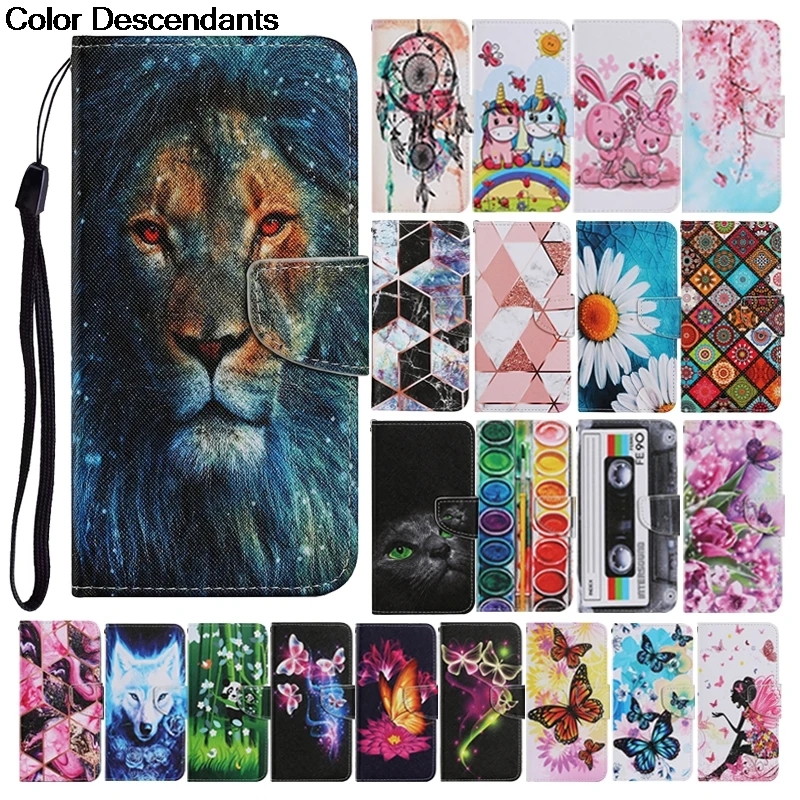 Чехол для iPhone 11 Pro 11Pro Max 11Max 11, кожаный флип-чехол с подставкой, чехол для телефона с милыми бабочками, единорогом, львом, пандой, цветами