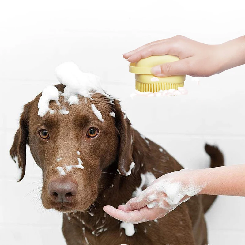 

Bathroom Puppy Big Dog Cat Bath Massage Gloves Brush Soft Safety Silicone Pet Accessories for Dogs Cats Tools Mascotas Products