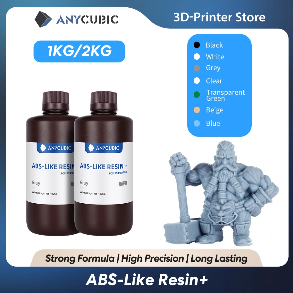 Anycubic АБС-смола + высокая точность низкого запаха смолы для 3D - Цена: 4041.8