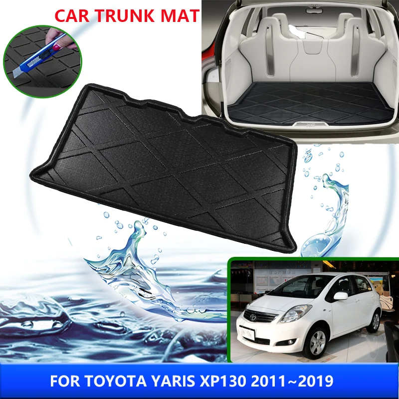 Для Toyota Yaris XP130 130 2015 2011 ~ 2019 2016 2017 коврик для багажника автомобиля устойчивый к