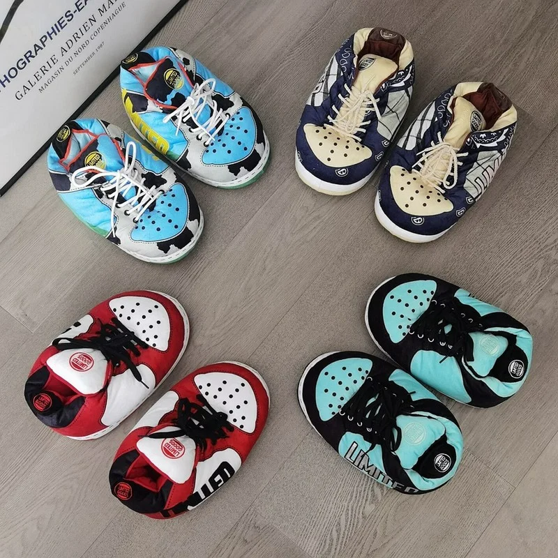 

Теплые домашние тапочки унисекс Pippen, унисекс, один размер, подходит для большинства зимних слайдеров, для пар, большие тапочки «AIR» для спаль...