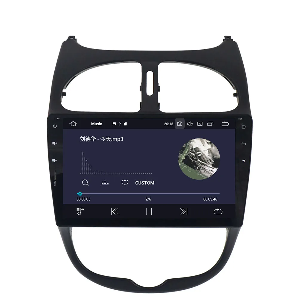 Aotsr Android 10.0 2 + 16G автомобильный радиоприемник GPS навигация для Peugeot 206 2000-2016 авто