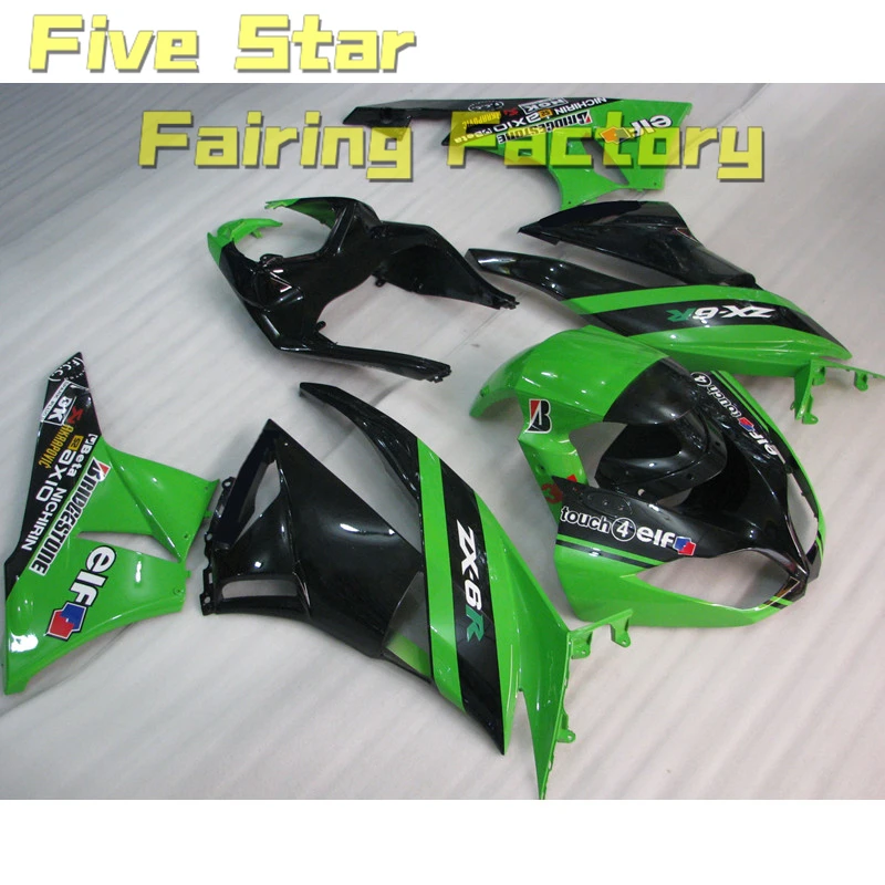 

Комплект обтекателей для мотоцикла Kawasaki Ninja ZX6R 636 2009 2010 2011 ZX 6R литьевая форма для кузова Premium Green Black Shell