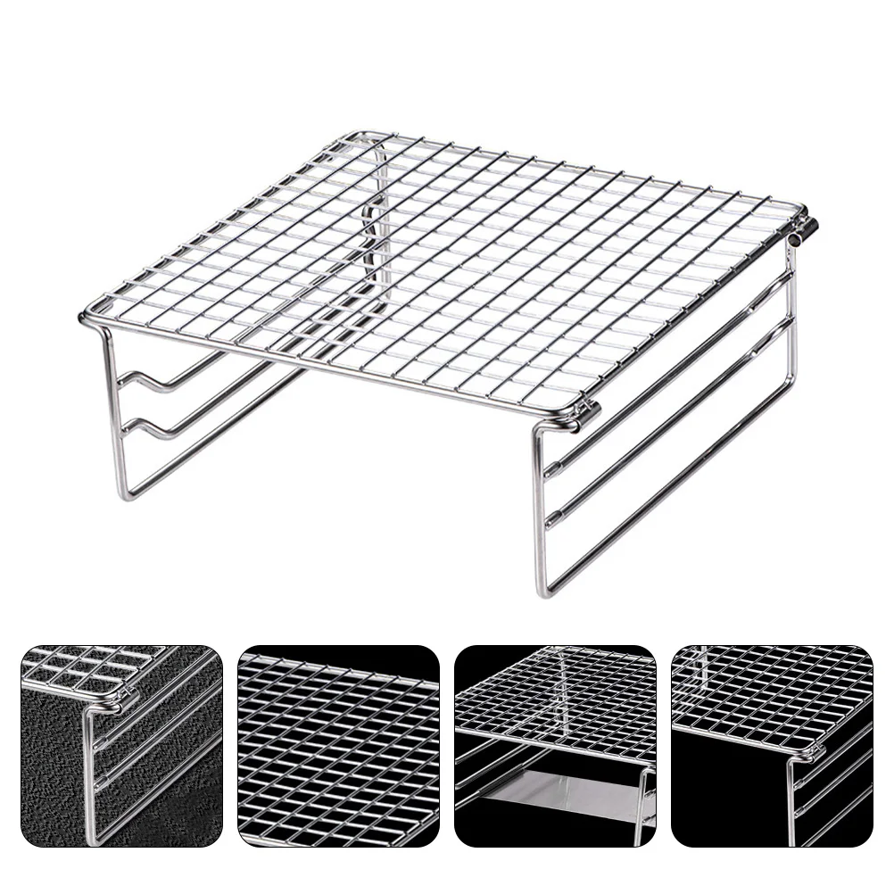

Campfire Stand Barbecue Picnic Accessory Cooking Grid Supply Grill Grate Stainless Steel Rack Wire