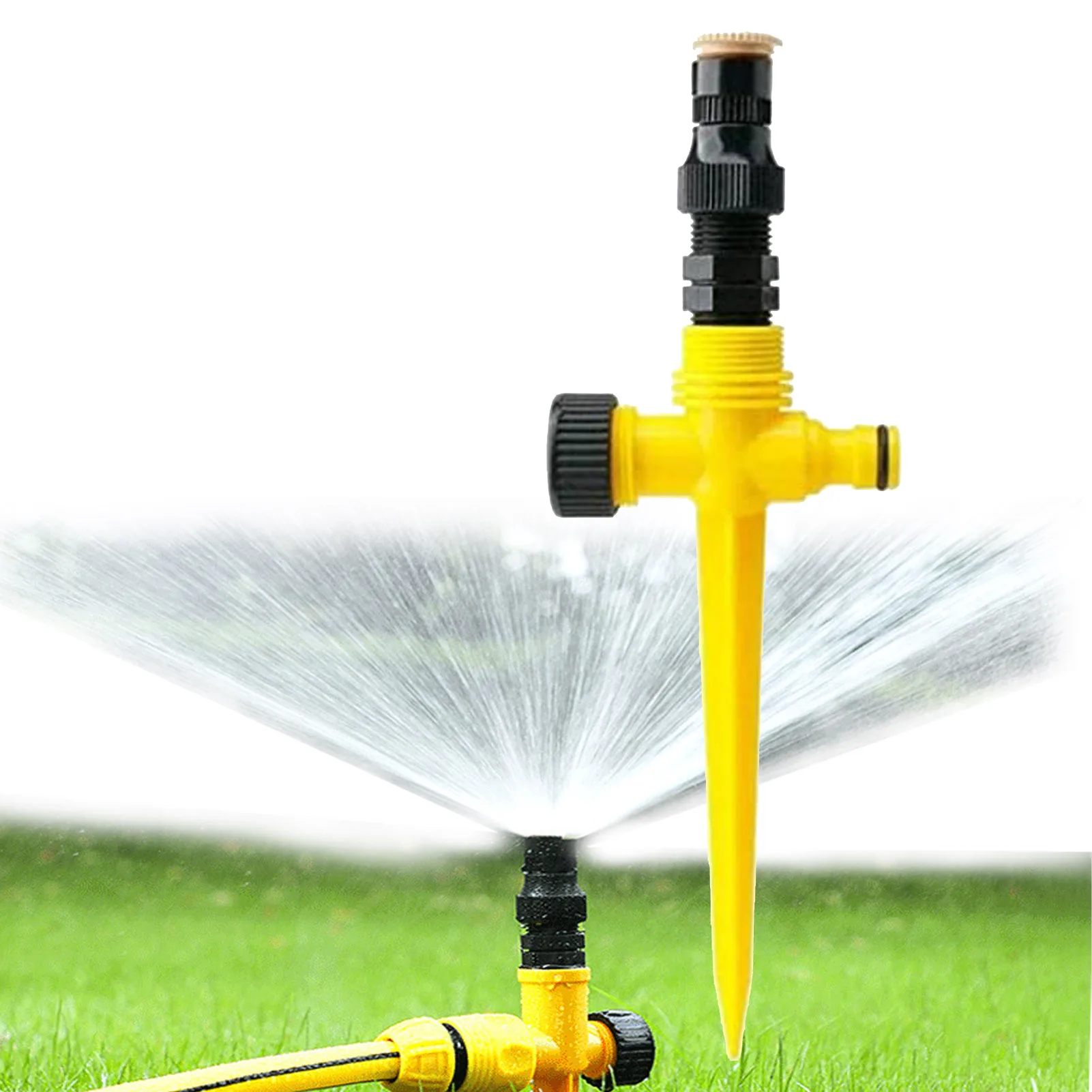 

360° Rotating Jet Sprinklers Adjustable Sprinkler Garden Agriculture Irrigation Sprinklers Outdoor Ground Insertion Sprinkler