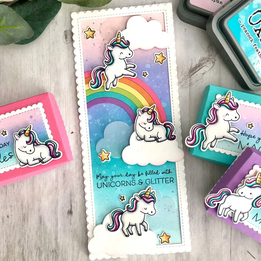 Металлические штампы и в виде единорога сказки для скрапбукинга фотоальбома