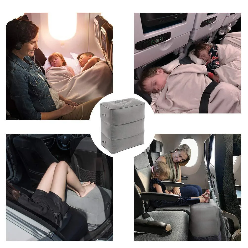 

Надувная дорожная подушка из ПВХ, подушка для ног, детский самолет, кровать, автомобиль, автобус, Подушка для сна с регулируемой высотой для взрослых