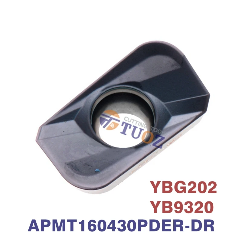 

100% Original APMT160430PDER-DR YBG202 YB9320 Carbide Insert Lathe Milling APMT 160430 PDER PDER-DR CNC Tools Milling Inserts