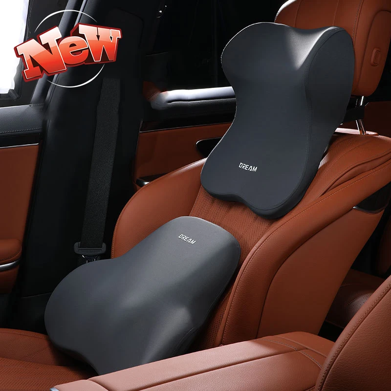 

Car Seat Headrest Pillow Neck Lumbar Support Pillow For Car Travel Pillow Soft Seat Back Support Waist Pillow Car Accessories