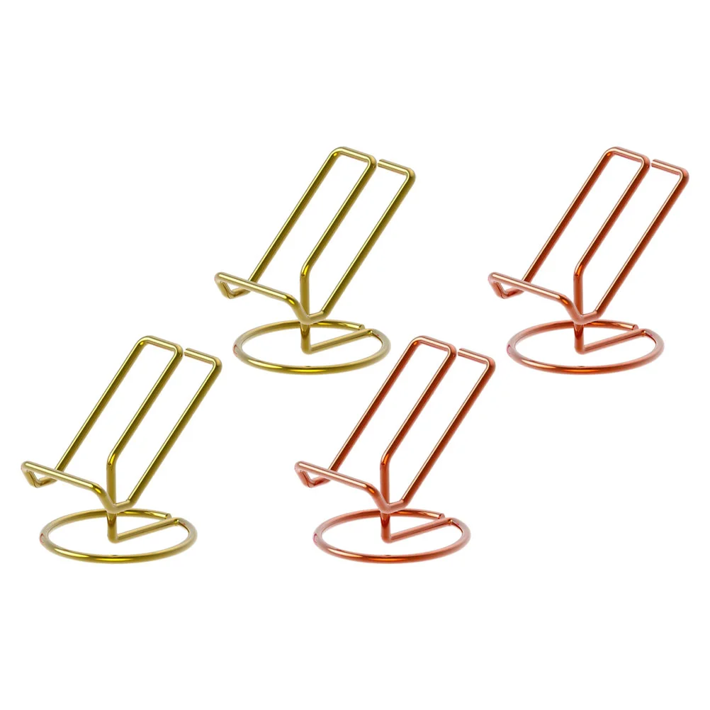 

4pcs Phone Stand Iron Electroplating Cell Phone Stand Holder Tablet Bracket