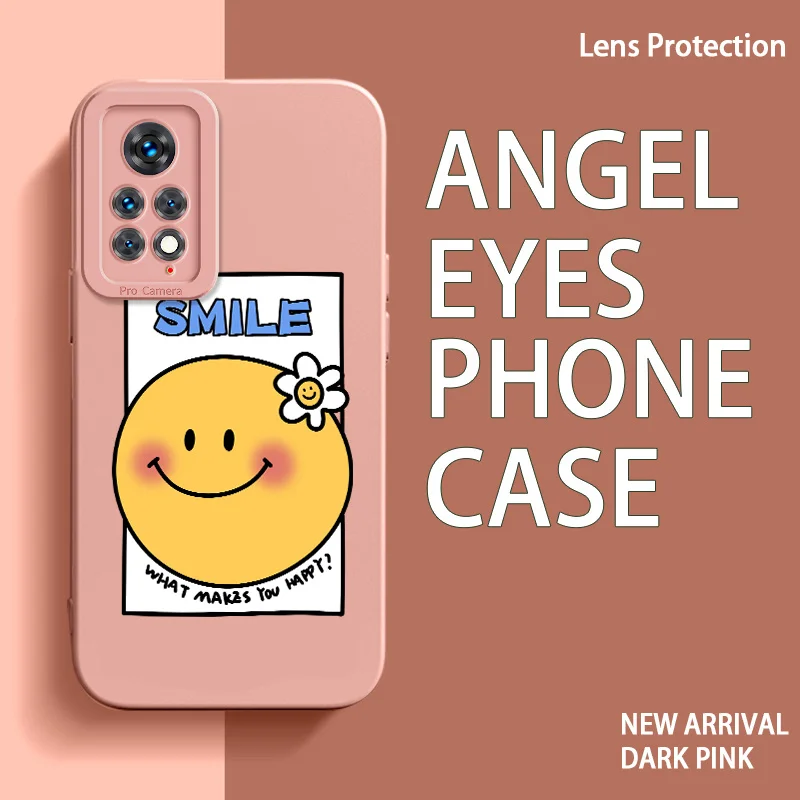

Case for Xiaomi Redmi Note 11 Note 7 7S 8 2019 2021 11S 4G Note 11E 11 Pro Plus 5G India Round Smile Cover Witty Smiling Face