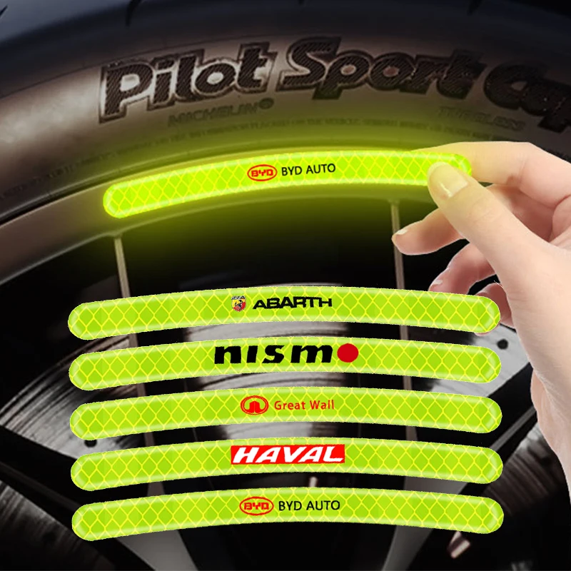 

Car Wheel Reflective Strip Luminous Stickers For Hyundai i30 Tucson Elantra Venue Palisade Terracan Accent Kona Veloster Sonata