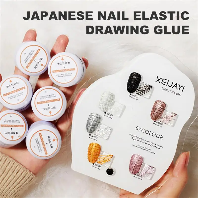 

5ml Nail Gel Creative Wire Drawing Gel Varnish Point To Line Pulling Silk Painting UV LED Gel Polish Art Nail Art TSLM1