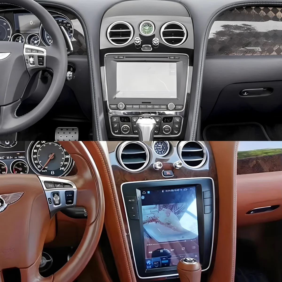 Автомобильный радиоприемник для Bentley Flying Spur Continental 2012-2019 Android 13 Tesla стерео
