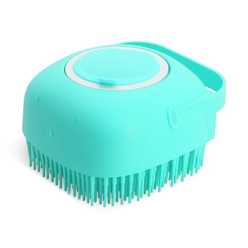 

Pet Dog Shampoo Brush Pet Bath Massage Brush Grooming Scrubber Brush For Bathing Hair Removal Soft Silicone Rubber Brush