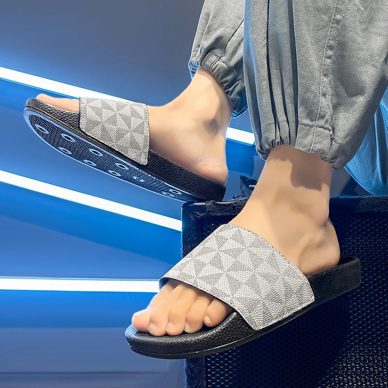 Босоножки мужские летние большого размера 39-47 модные шлепанцы для пляжа
